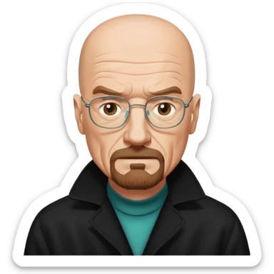 Walter white in coat  sticker