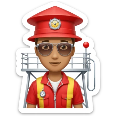 Lifeguard at watch tower sticker