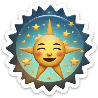 sun moon and the stars sticker