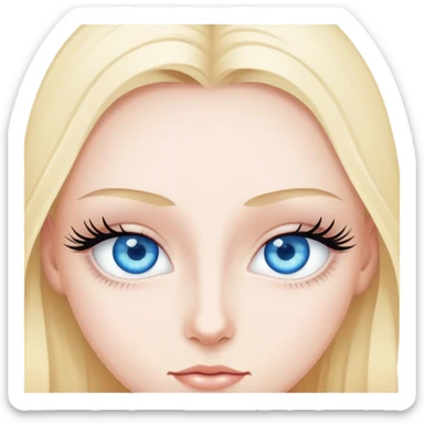 Blue eyes eyelashes  sticker