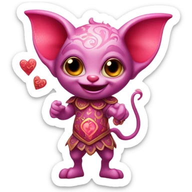 Valentine Imp sticker
