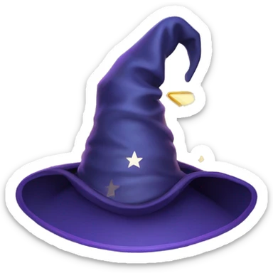 wizard hat with star and moon sticker