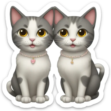 two married cats sticker
