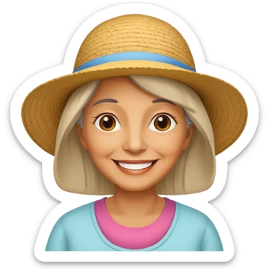  older woman in the country sticker