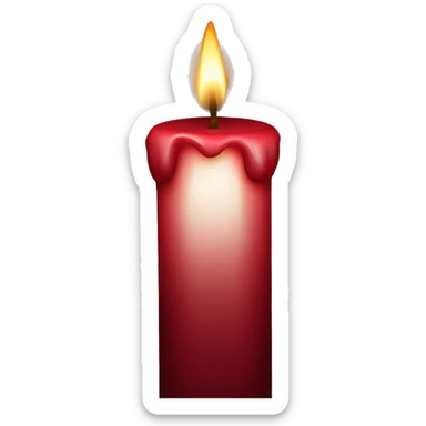Dark red candle sticker