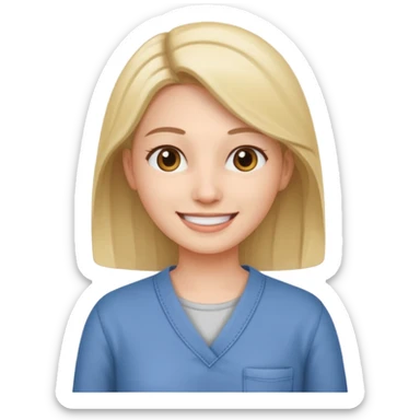 woman patient casual cloth sticker