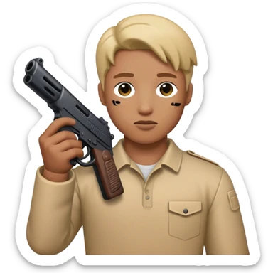 only one uzi turned to the left sticker