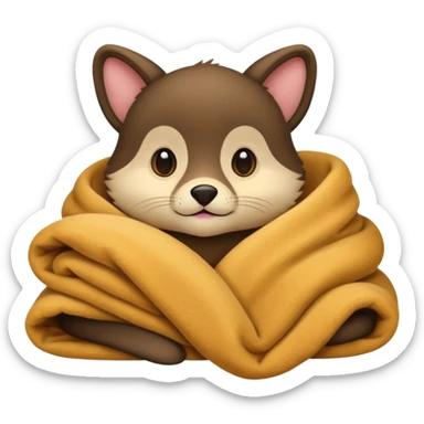 Sable cozy in blanket sticker