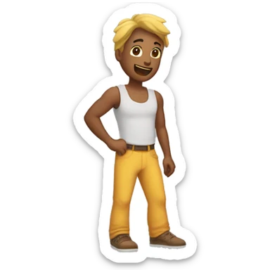 Chico diciendo que no con los brazos  sticker