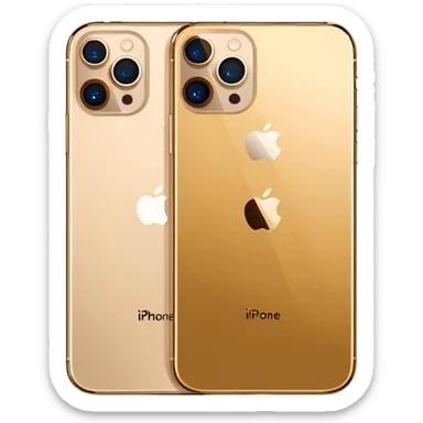 Gold iPhone 16 Pro Max, replace apple logo with cross backview sticker