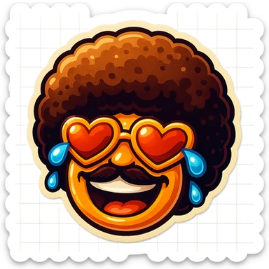 laughing with tears in eyes sticker