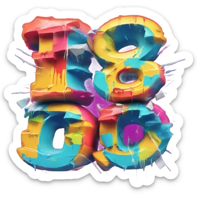 The 80s Cruise Year 9, as graffiti  sticker