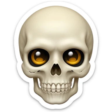 Skull face sticker