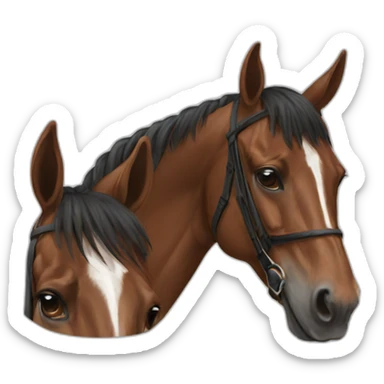 three racehorses sticker