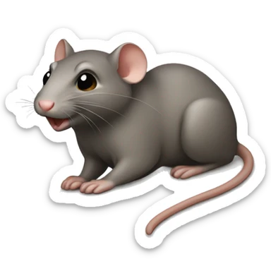 Eine richtig niedliche kleine Ratte  sticker