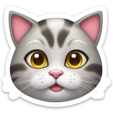 Cute cat with hearts  sticker