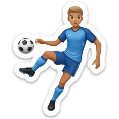 soccer player doing ball tricks sticker