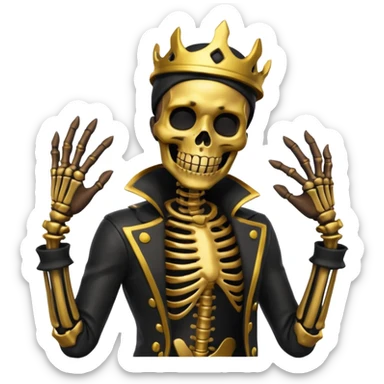creame un emote de la skin Inferno Skeleton Balvin de fortnite sticker