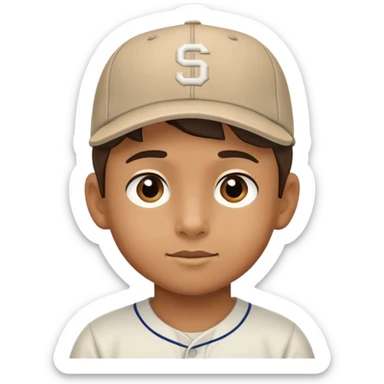 boy wear  backwards baseball cap sticker