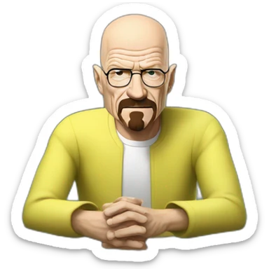 Walter White watching Netflix on television sticker
