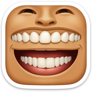 Like a top of the top teeth row biting down on my buttom lip sticker