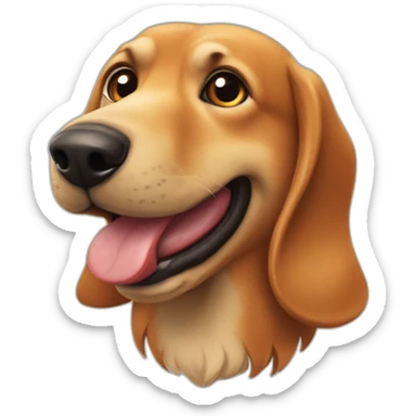 Perro salchicha gordo bachichá sticker