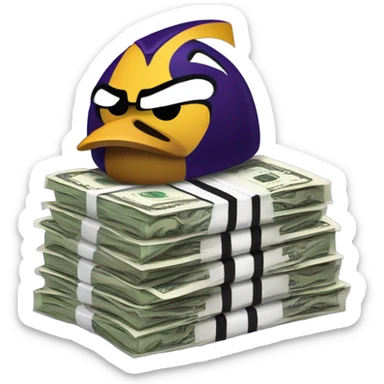 Money in Baltimore ravens jersey sticker