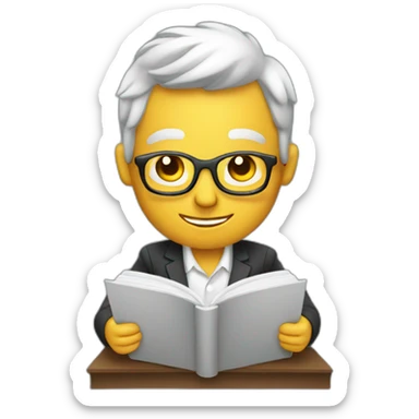 entrepreneur reading a book sticker