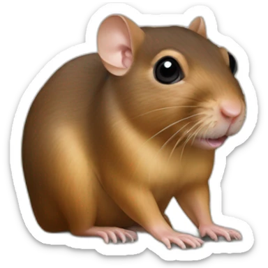 realistic brown agouti gerbil sticker