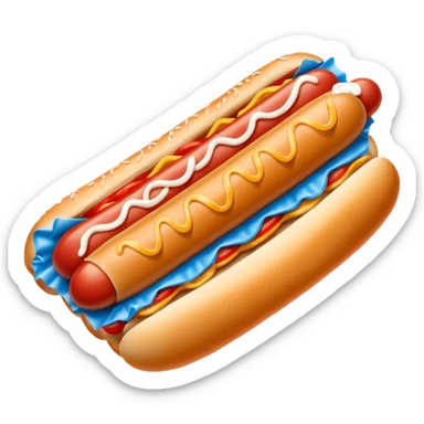 hotdog blue (#00A3E0) and red (#F9423A) sticker