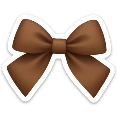 Brown bow sticker
