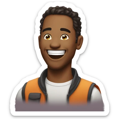 Laughing at my own joke sticker