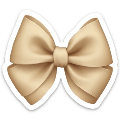 beige bow sticker