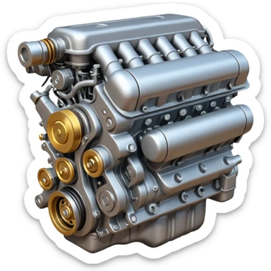 simplistic car engine sticker