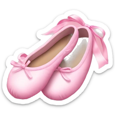 pink cutesy ballet slippers  sticker