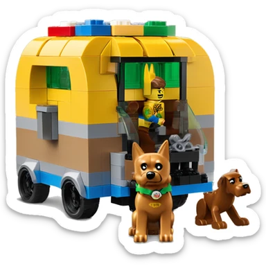 Lego Batman and Scooby 1865 caravan  sticker
