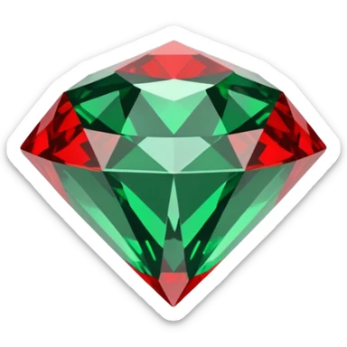 generate a green and a red diamond geometrical form sticker