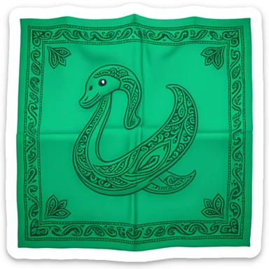 Green Paisley Bandana sticker