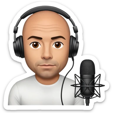 generate realistic detailed joe rogan podcast sticker