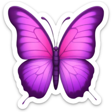 Purple and pink butterflies sticker