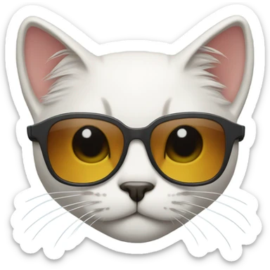 Cat with sunglasses sticker