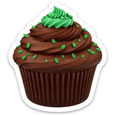 chocolate mint cupcate sticker