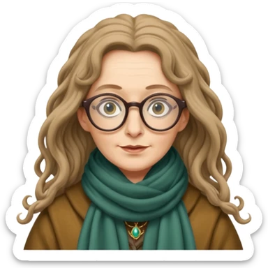 Professor Sybill Trelawney wearing glasses sticker