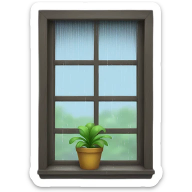 rain outside the window sticker