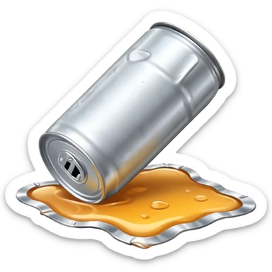 beer can lying on the ground sticker