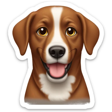 Christmas brown dog sticker