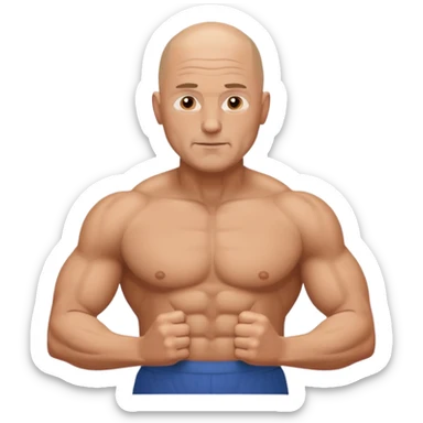 gym daddy middle age with no hair sticker