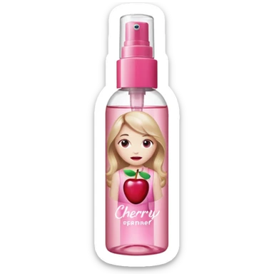 Sabrina carpenter bottle of cherry baby body mist   sticker