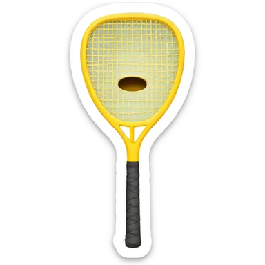 raquette with hole sticker