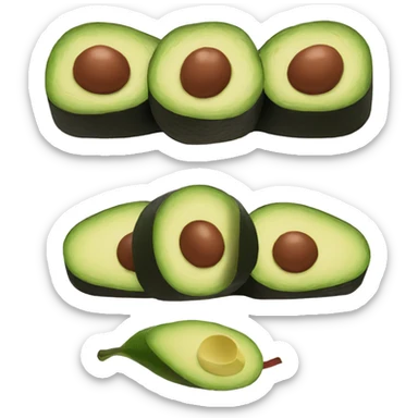 avocado maki sticker
